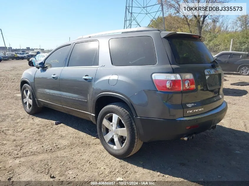 2011 GMC Acadia Slt-2 VIN: 1GKKRSED0BJ335573 Lot: 40650857