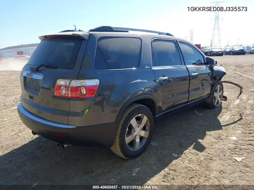 2011 GMC Acadia Slt-2 VIN: 1GKKRSED0BJ335573 Lot: 40650857