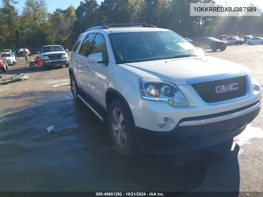 1GKKRREDXBJ387589 2011 GMC Acadia Slt-1