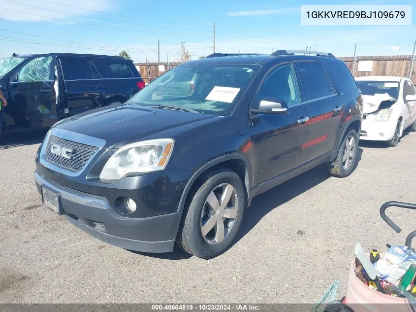 2011 GMC Acadia Slt-1 VIN: 1GKKVRED9BJ109679 Lot: 40664819