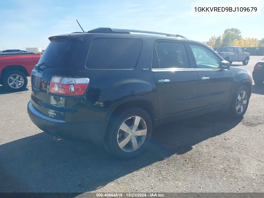 2011 GMC Acadia Slt-1 VIN: 1GKKVRED9BJ109679 Lot: 40664819