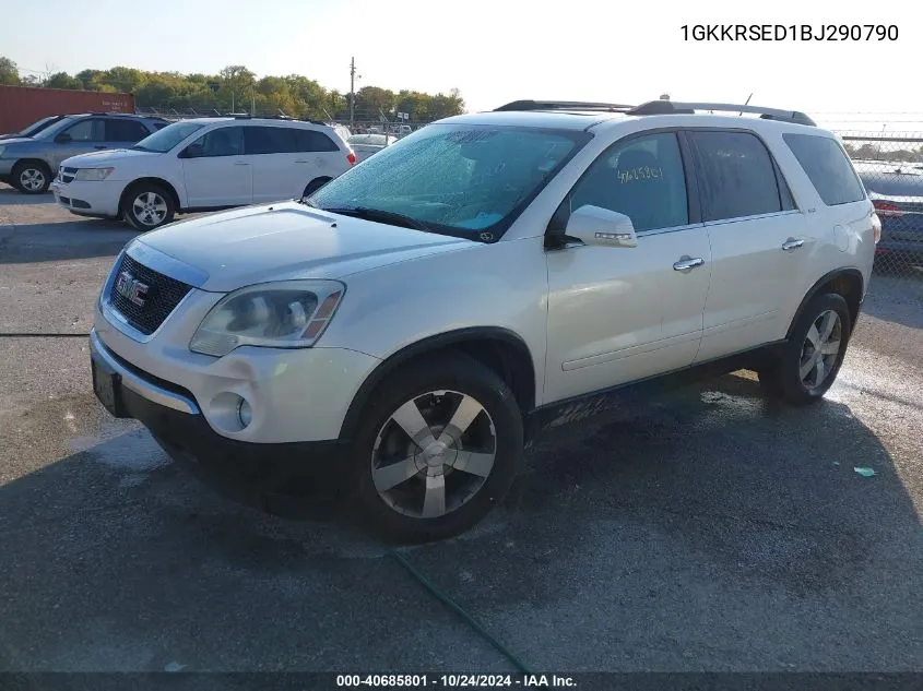 2011 GMC Acadia Slt-2 VIN: 1GKKRSED1BJ290790 Lot: 40685801