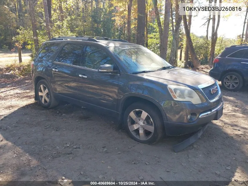 2011 GMC Acadia Slt-2 VIN: 1GKKVSED3BJ260816 Lot: 40689604