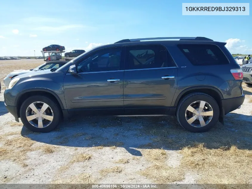 2011 GMC Acadia Slt-1 VIN: 1GKKRRED9BJ329313 Lot: 40696156