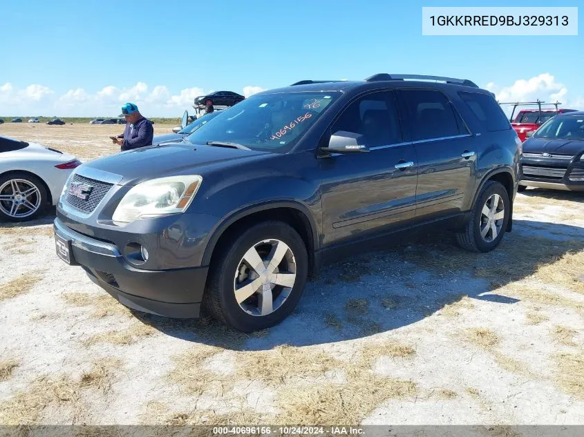 2011 GMC Acadia Slt-1 VIN: 1GKKRRED9BJ329313 Lot: 40696156