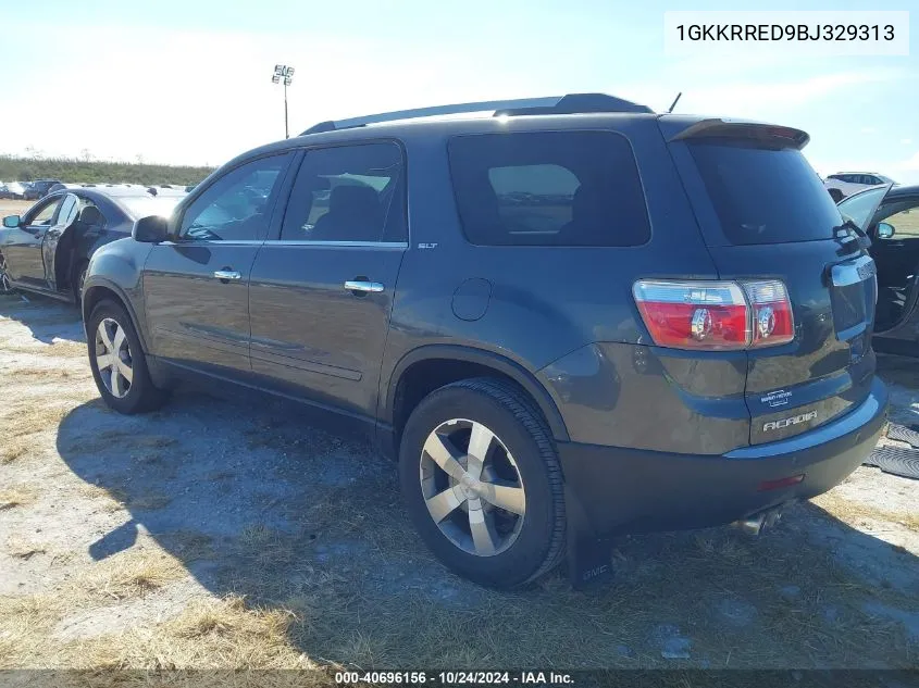 2011 GMC Acadia Slt-1 VIN: 1GKKRRED9BJ329313 Lot: 40696156