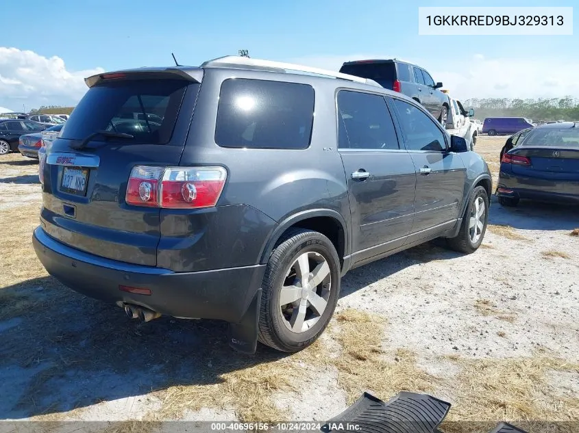 2011 GMC Acadia Slt-1 VIN: 1GKKRRED9BJ329313 Lot: 40696156