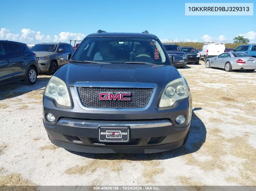 2011 GMC Acadia Slt-1 VIN: 1GKKRRED9BJ329313 Lot: 40696156