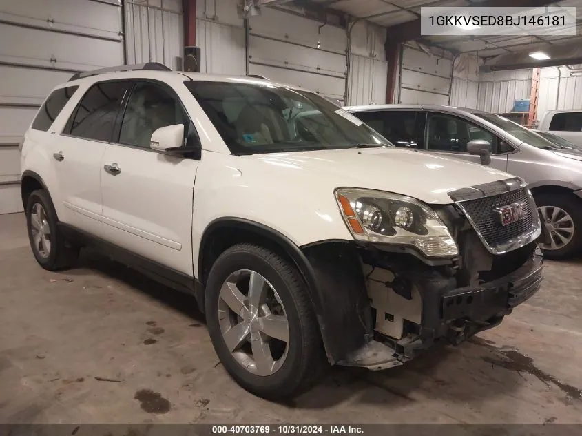 2011 GMC Acadia Slt-2 VIN: 1GKKVSED8BJ146181 Lot: 40703769