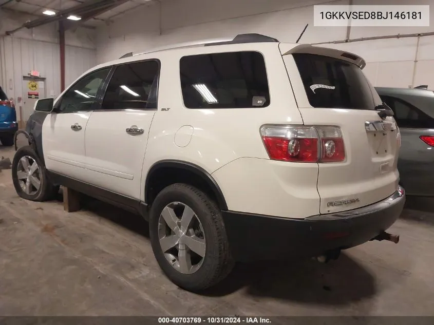 2011 GMC Acadia Slt-2 VIN: 1GKKVSED8BJ146181 Lot: 40703769