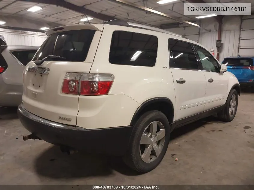 2011 GMC Acadia Slt-2 VIN: 1GKKVSED8BJ146181 Lot: 40703769