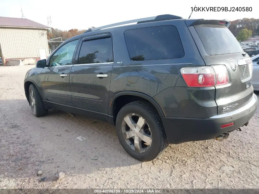 2011 GMC Acadia Slt-1 VIN: 1GKKVRED9BJ240580 Lot: 40706759