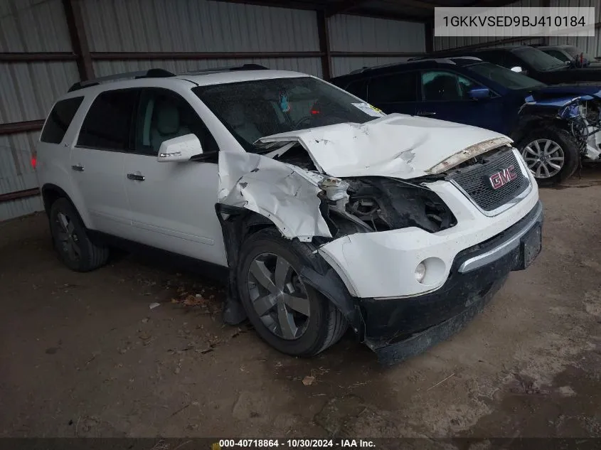 2011 GMC Acadia Slt-2 VIN: 1GKKVSED9BJ410184 Lot: 40718864