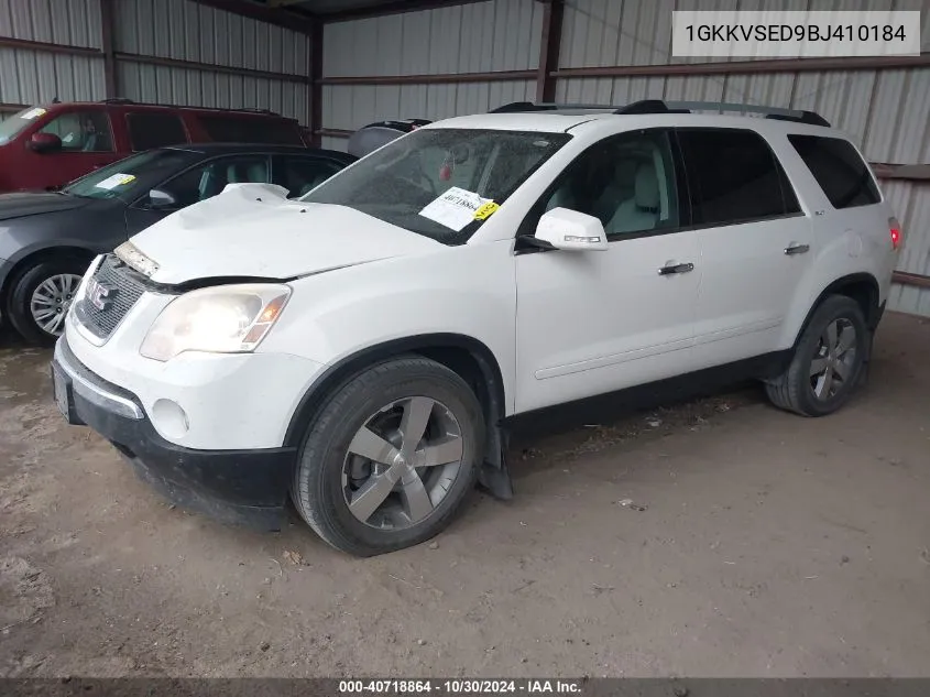 2011 GMC Acadia Slt-2 VIN: 1GKKVSED9BJ410184 Lot: 40718864