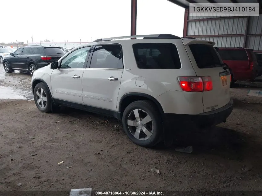 2011 GMC Acadia Slt-2 VIN: 1GKKVSED9BJ410184 Lot: 40718864