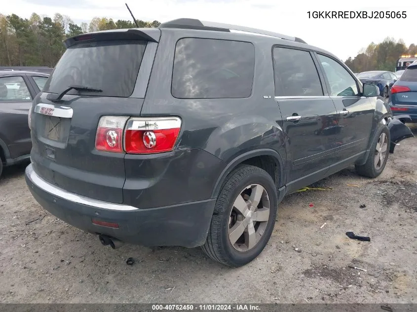 2011 GMC Acadia Slt-1 VIN: 1GKKRREDXBJ205065 Lot: 40752450