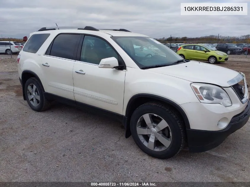 2011 GMC Acadia Slt-1 VIN: 1GKKRRED3BJ286331 Lot: 40805723