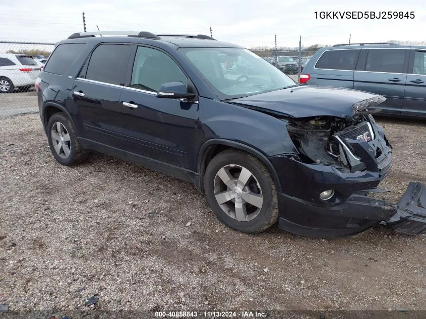 2011 GMC Acadia Slt-2 VIN: 1GKKVSED5BJ259845 Lot: 40858843