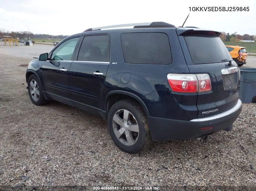 2011 GMC Acadia Slt-2 VIN: 1GKKVSED5BJ259845 Lot: 40858843