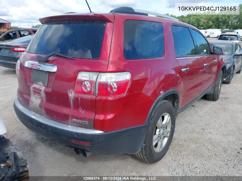 2012 GMC Acadia VIN: 1GKKVPED4CJ129165 Lot: 12068374