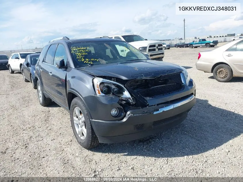 1GKKVREDXCJ348031 2012 GMC Acadia Slt-1