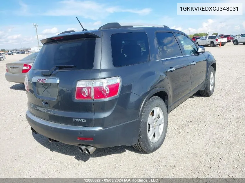 2012 GMC Acadia Slt-1 VIN: 1GKKVREDXCJ348031 Lot: 12088627