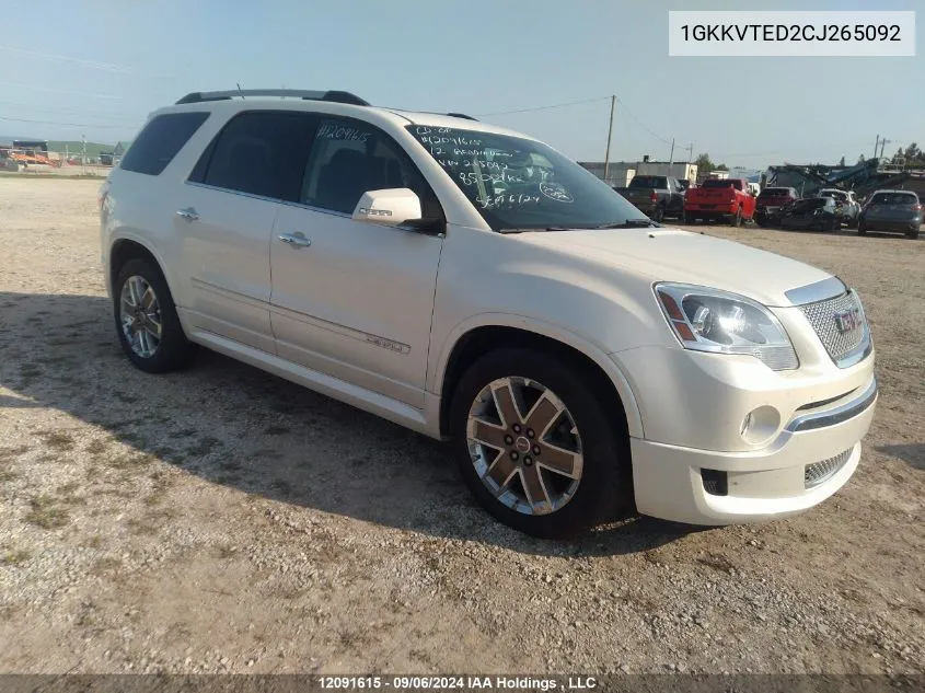 1GKKVTED2CJ265092 2012 GMC Acadia