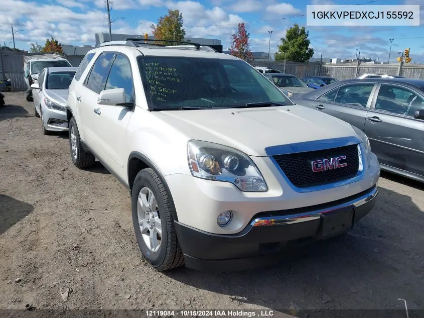 1GKKVPEDXCJ155592 2012 GMC Acadia