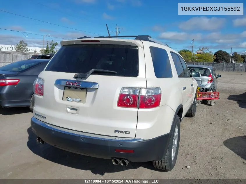 1GKKVPEDXCJ155592 2012 GMC Acadia