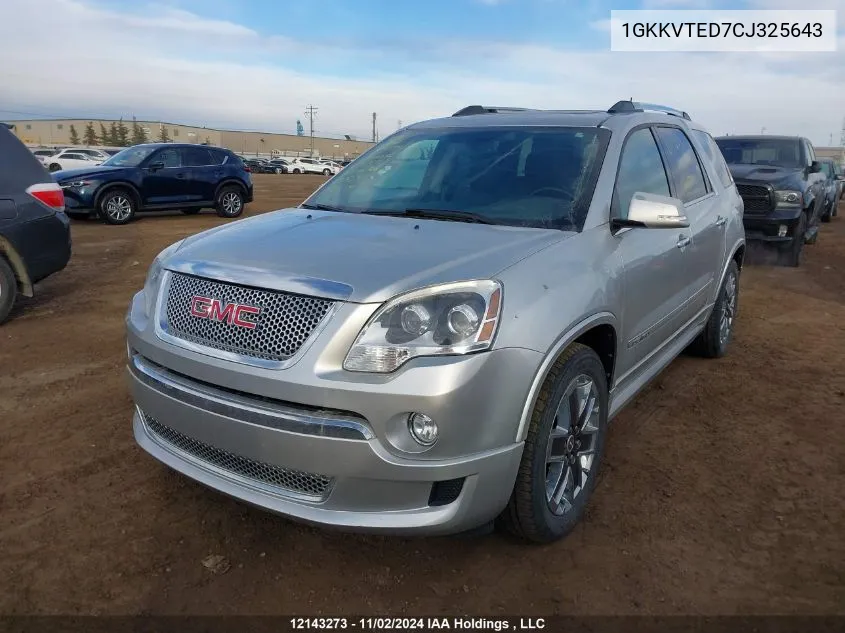 2012 GMC Acadia VIN: 1GKKVTED7CJ325643 Lot: 12143273