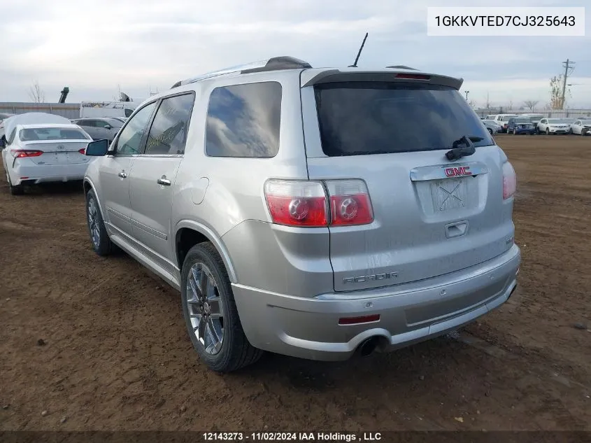 1GKKVTED7CJ325643 2012 GMC Acadia