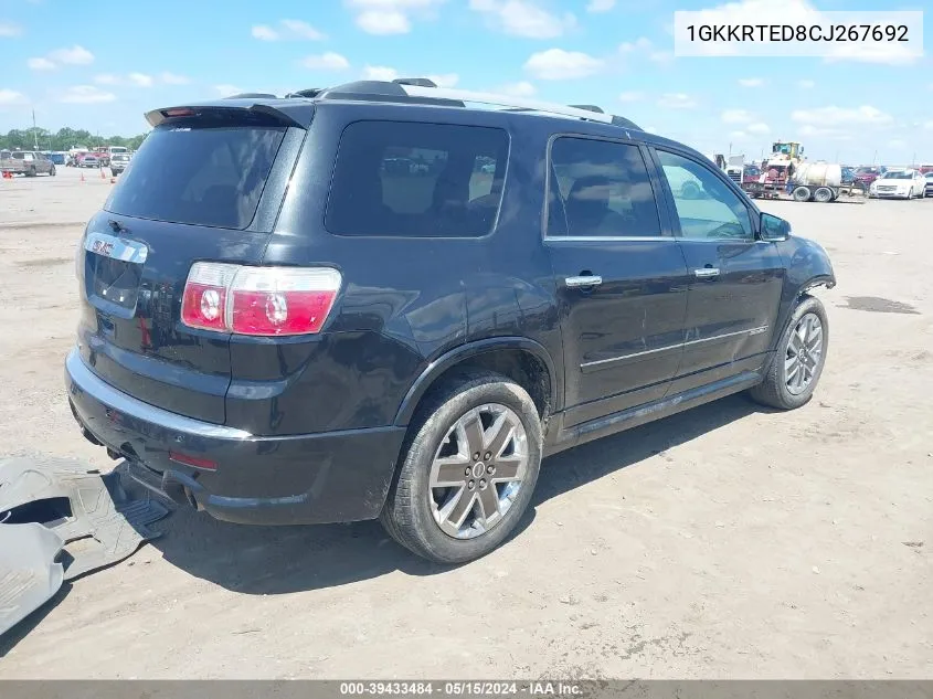 1GKKRTED8CJ267692 2012 GMC Acadia Denali