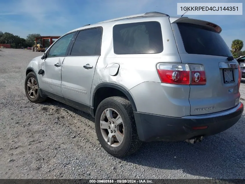 2012 GMC Acadia Sle VIN: 1GKKRPED4CJ144351 Lot: 39450133