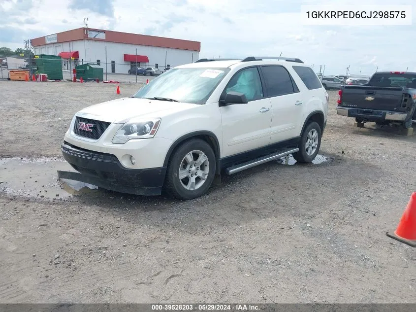 1GKKRPED6CJ298575 2012 GMC Acadia Sle