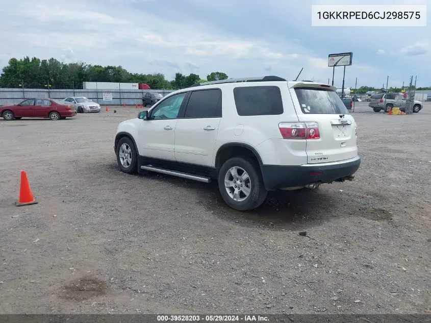 1GKKRPED6CJ298575 2012 GMC Acadia Sle