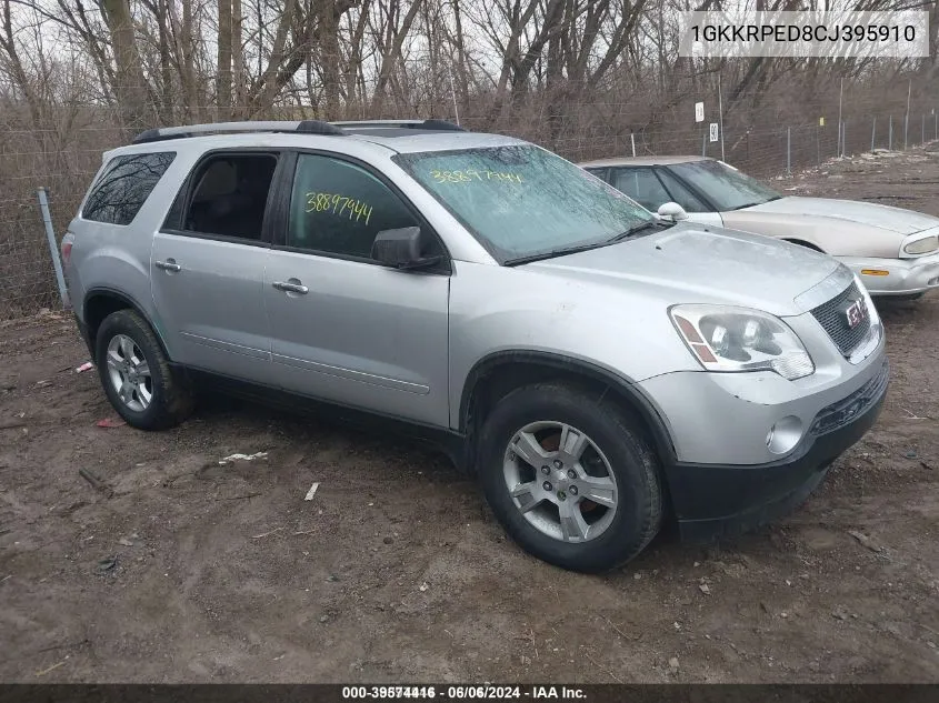 2012 GMC Acadia Sle VIN: 1GKKRPED8CJ395910 Lot: 39574416