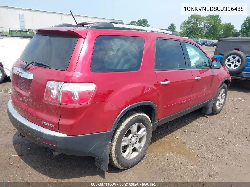 2012 GMC Acadia Sl VIN: 1GKKVNED8CJ396488 Lot: 39711604