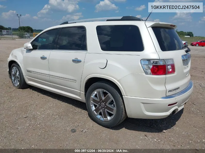 1GKKRTED2CJ247504 2012 GMC Acadia Denali