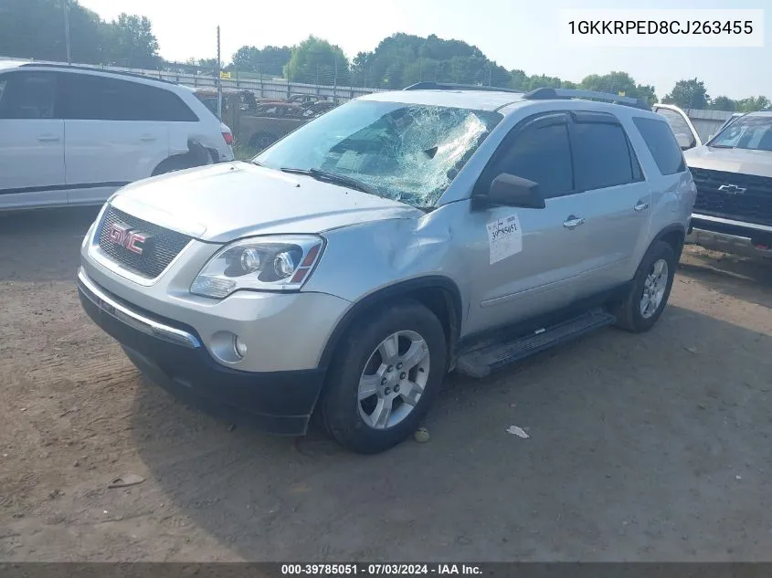 1GKKRPED8CJ263455 2012 GMC Acadia Sle