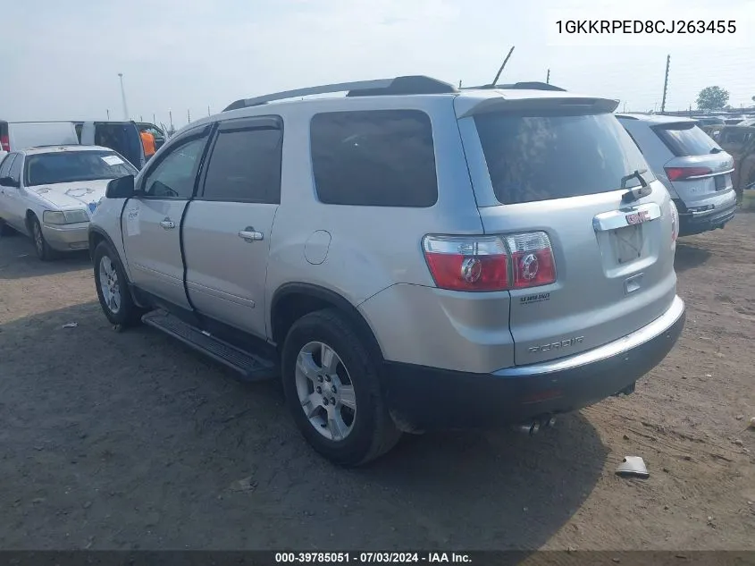 1GKKRPED8CJ263455 2012 GMC Acadia Sle