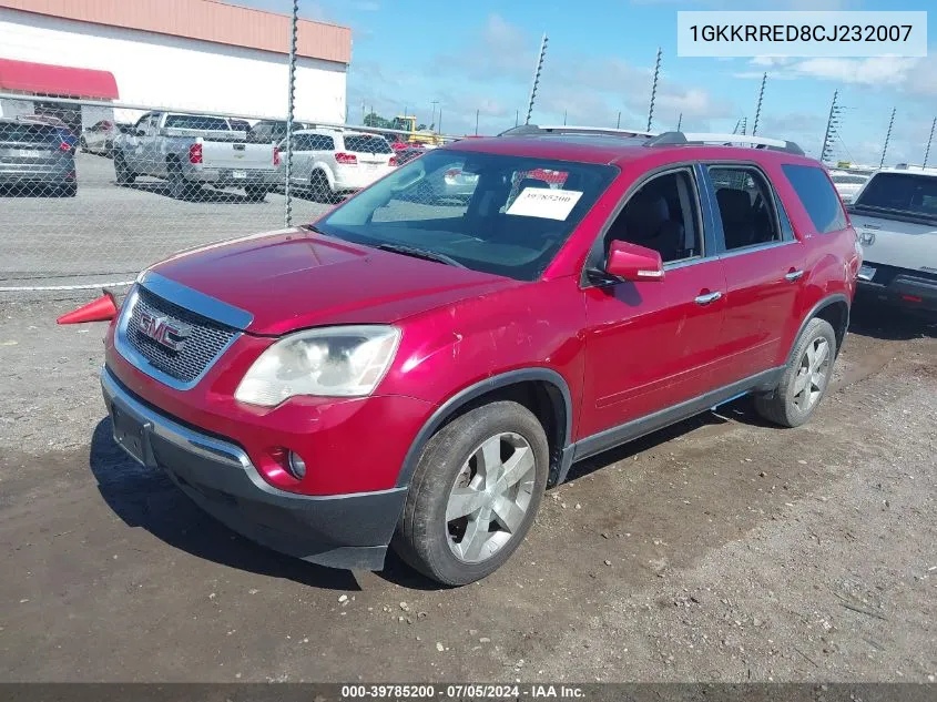 2012 GMC Acadia Slt-1 VIN: 1GKKRRED8CJ232007 Lot: 39785200