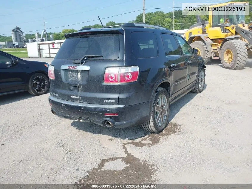 1GKKVTED0CJ226193 2012 GMC Acadia Denali