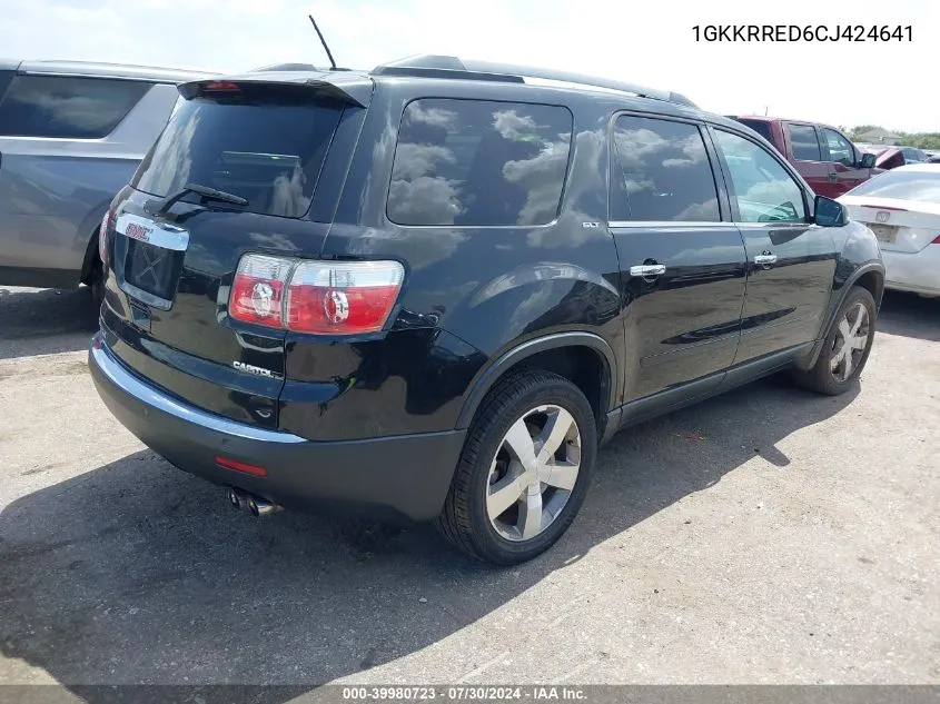 2012 GMC Acadia Slt-1 VIN: 1GKKRRED6CJ424641 Lot: 39980723