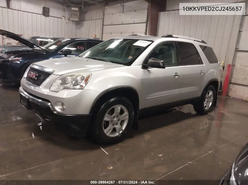 2012 GMC Acadia Sle VIN: 1GKKVPED2CJ245657 Lot: 39984267