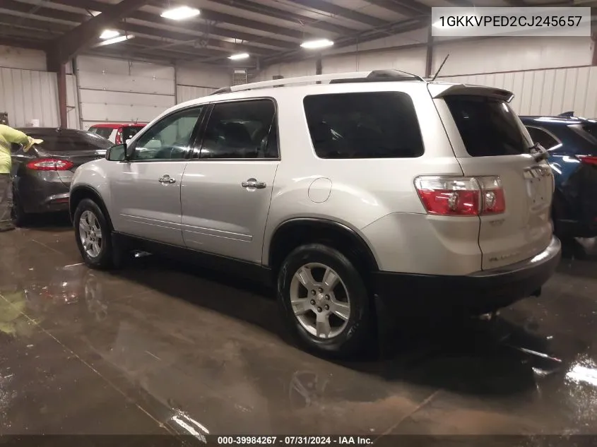 2012 GMC Acadia Sle VIN: 1GKKVPED2CJ245657 Lot: 39984267