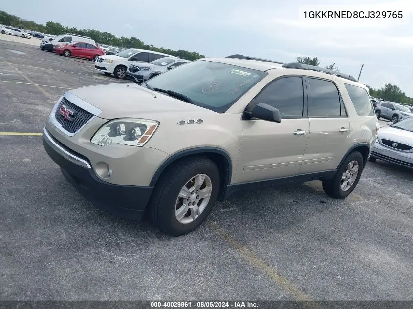 1GKKRNED8CJ329765 2012 GMC Acadia Sl