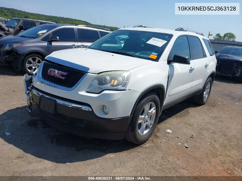 2012 GMC Acadia Sl VIN: 1GKKRNED5CJ363128 Lot: 40036231