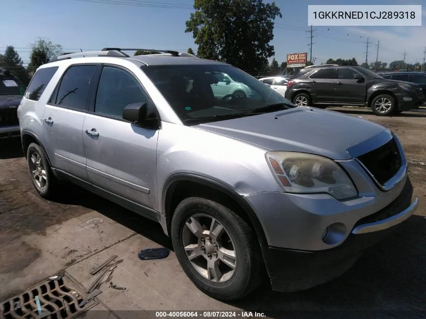 1GKKRNED1CJ289318 2012 GMC Acadia Sl