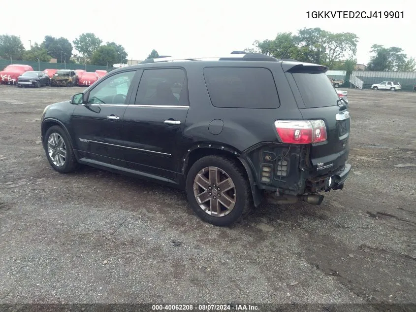 1GKKVTED2CJ419901 2012 GMC Acadia Denali