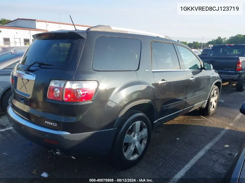 2012 GMC Acadia Slt-1 VIN: 1GKKVRED8CJ123719 Lot: 40075908